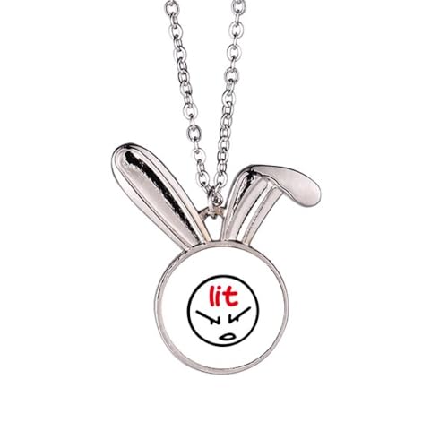 no/no Irritated Anger Angry Naive Childish Rabbit Necklace Pendant Bunny Animal Jewelry Gift von no/no