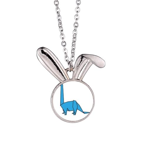no/no Origa Dinosaurier-Kaninchen-Halskette, Anhänger, Hase, Tierschmuck, Geschenk von no/no