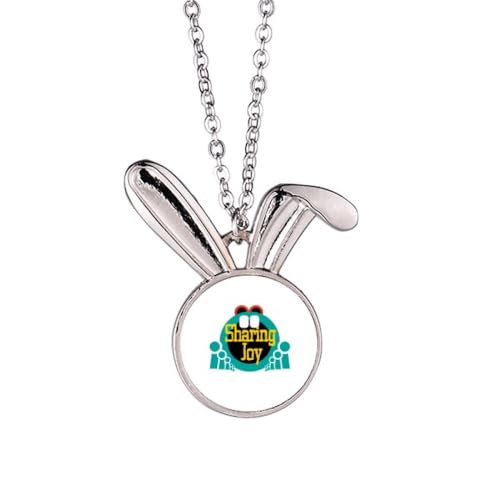 no/no Pure Happy Art Deco Halskette mit Hasen-Anhänger für Kinder, Modeschmuck, Geschenk von no/no