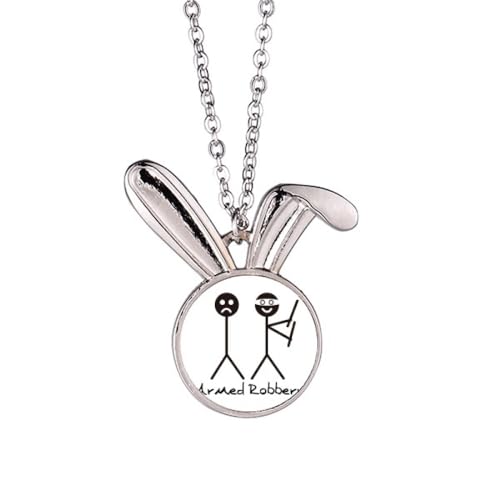 no/no Rob Arm Rob Head Art Deco Mode Hasen-Halskette Anhänger Häschen Tier Schmuck Geschenk von no/no