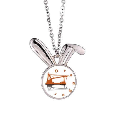 no/no Sediment Bagger Works Art-Deco-Halskette mit Hasen-Anhänger, Hase, Tierschmuck, Geschenk von no/no