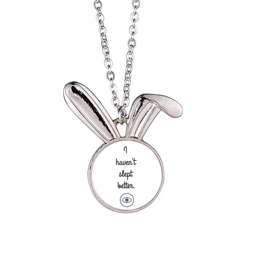no/no Sleep Enjoy Comfortable Expression Rabbit Necklace Pendant Bunny Animal Jewelry Gift von no/no