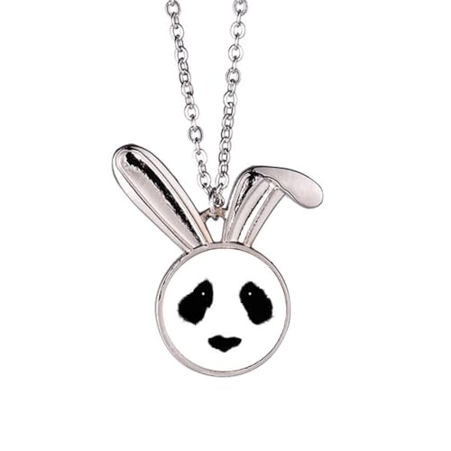 no/no Umriss Panda Furz Deco Mode Kaninchen Halskette Anhänger Häschen Tier Schmuck Geschenk von no/no