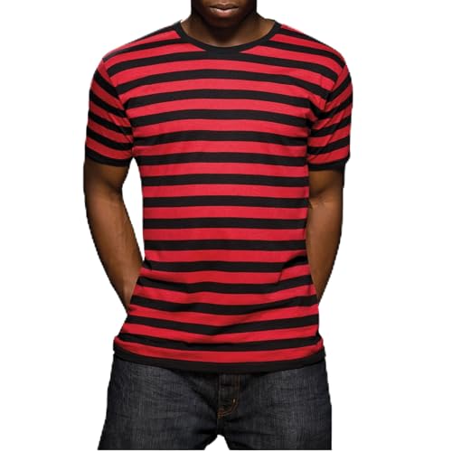 Kompatibel mit Mantis – Herren Retro Streifen T-Shirt im Marine Look, Kurzarm Rundhals T-Shirt, Oeko-Tex 100 Zertifiziert, Baumwolle in Conversion, Vegan von noTrash2003