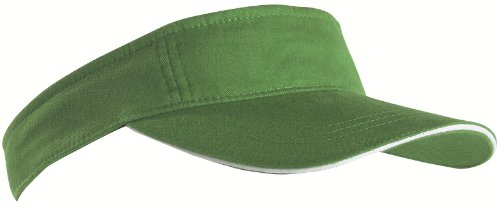 MB Caps Sport Sun Visor mit kontrastfarbenem Sandwich in 12 Farben für Golf, Tennis, Angeln von notrash2003® (Hellgrün-Weiss) von noTrash2003