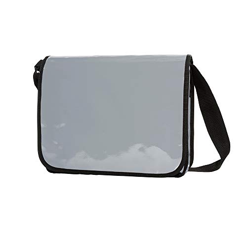 Messenger Bag aus LKW Plane Planentasche Kuriertasche mit Überwurf und optionalem Laptop Inlay Notebook Inlet in vielen Farben von notrash2003 (Silber) von noTrash2003