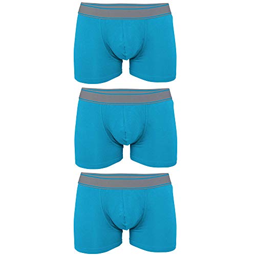 noTrash2003 3 Stück Sparset Herren Boxer Brief Boxer Unterhosen Boxershorts Underwear 95% Baumwolle 5% Elasthan (XL, Tropical Blue) von noTrash2003