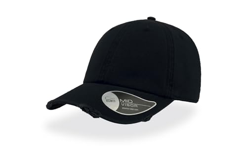 noTrash2003 Baseball Cap aus gewaschener Chino Baumwolle in Vintage (Destroyed/Distressed) Optik mit ausgefranster Patchwork Struktur (Navy) von noTrash2003