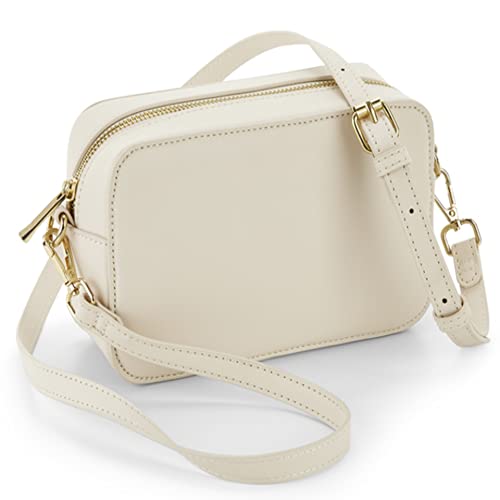 noTrash2003 Damen Handtasche Mädchentasche Bodybag Crossbag Umhängetasche in Pastellfarben mit auswechselbarem Tragegurt (Oyster) von noTrash2003