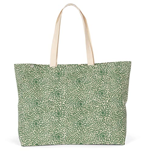 noTrash2003 Großer Sommerlicher Shopper aus Bio-Baumwolle, Vegan, GOTS zertifiziert, im Beachlook XXL-Tasche Shopper Beachbag für Strand, Freizeit, Shopping oder Sport (Floral) von noTrash2003