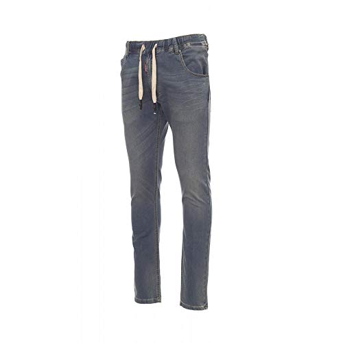 noTrash2003 Herren Sweathose Jogginghose Stretch Hose elastisch in Jeans-Optik Denim versch. Ausführungen (M, Hellblau) von noTrash2003