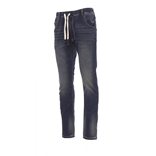 noTrash2003 Herren Sweathose Jogginghose Stretch Hose elastisch in Jeans-Optik Denim versch. Ausführungen (XL, Tiefblau) von noTrash2003