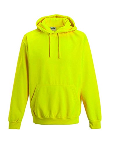 noTrash2003 NEON Sweatshirt mit Kapuze Hoodie floureszierend versch. Farben und Größen (L, Electric Yellow) von noTrash2003