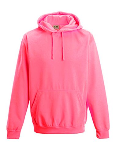 noTrash2003 NEON Sweatshirt mit Kapuze Hoodie floureszierend versch. Farben und Größen (M, Electric Pink) von noTrash2003