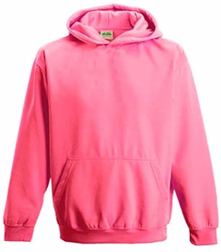 noTrash2003 NEON Sweatshirt mit Kapuze Hoodie floureszierend versch. Farben und Größen für Kinder (7-8 Jahre, Electric Pink) von noTrash2003
