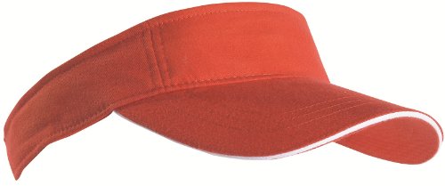 noTrash2003 Sport Sun Visor mit kontrastfarbenem Sandwich in 12 Farben für Golf, Tennis, Angeln (Orange-Weiss) von noTrash2003