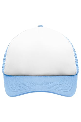 noTrash2003 Trucker Mesh Baseball Cap Truckerhat Unisex Einheitsgrösse und Kindermodelle Basecap Baseball-Hat 30 Farben Einfarbig Zweifarbig Polyester Baumwolle (Weiß-Hellblau) - Kids von noTrash2003