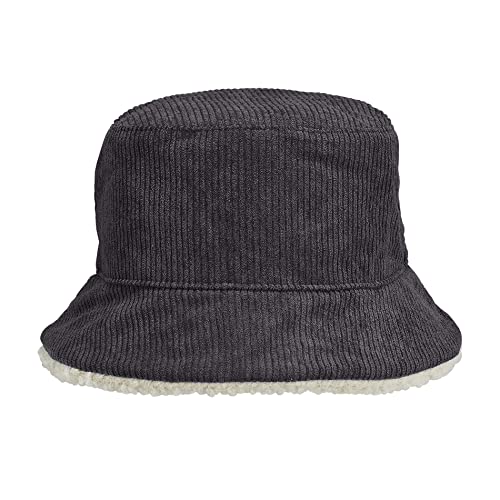 noTrash2003 Wendbarer Damen und Herren Bucket Hat Fischerhut Fisherhat Anglerhut Bob mit Einer Cordseite und Einer Sherpaseite in 2 Farben und 2 Grössen (Carbon-Beige Grösse L/XL) von noTrash2003