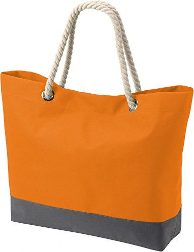 noTrash2003 XL Strandtasche Beachtasche Shopper in verschiedenen Farben verfügbar mit Kordel (Crushed Orange) von noTrash2003