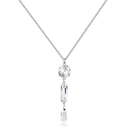 Nobel Damen-Kette Silber Swarovski Kristalle Crystal Halskette Damen SCHMUCK von Nobel