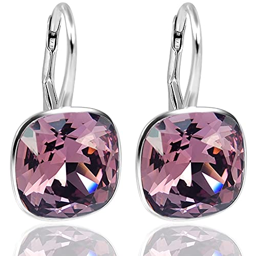 925 Silberohrringe Swarovski Kristalle Stein Damen-Ohrhänger Iris NOBEL SCHMUCK von Nobel