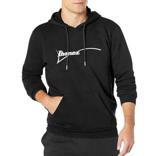 Ibanez Logo Long Sleeve Hoody With Pocket Sweatershirt, Hooded Men Shirt Hoodie Mic L von noche