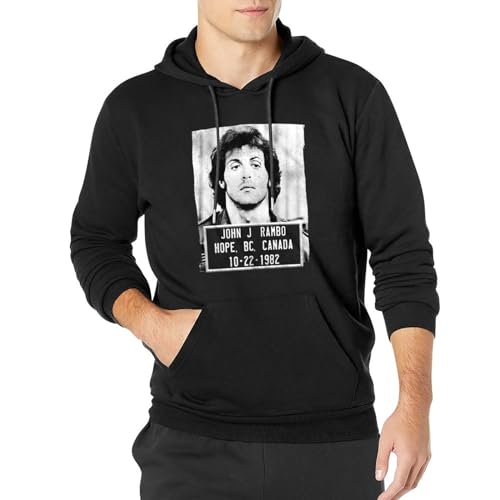 noche Men's Rambo Film Series John J. Rambo Canada 1982 Mugshot Hoody for Adults S von noche