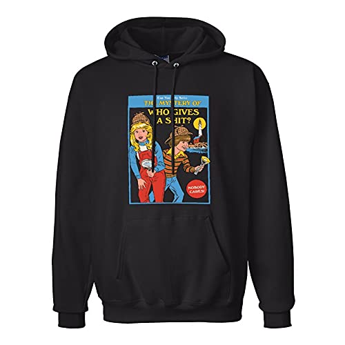 noche Men's The Mystery of Who Gives A Shit Cotton Hoodies 3XL von noche