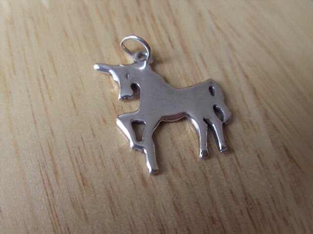 Massiver Sterling Silber Anhänger Einhorn Handgefertigt von nodiamonds8