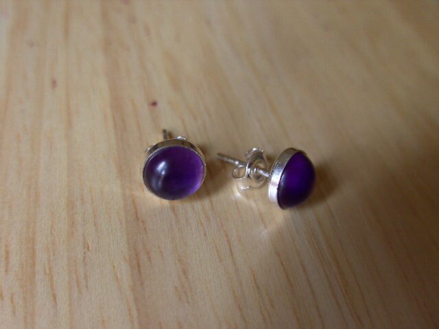 Ohrstecker Amethyst Stein von nodiamonds8