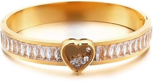 nodobon Klares Herz-Armband mit Kristallakzenten, Einheitsgröße nodobon Klares Herz-Armband mit Kristallakzenten, Einheitsgröße von nodobon