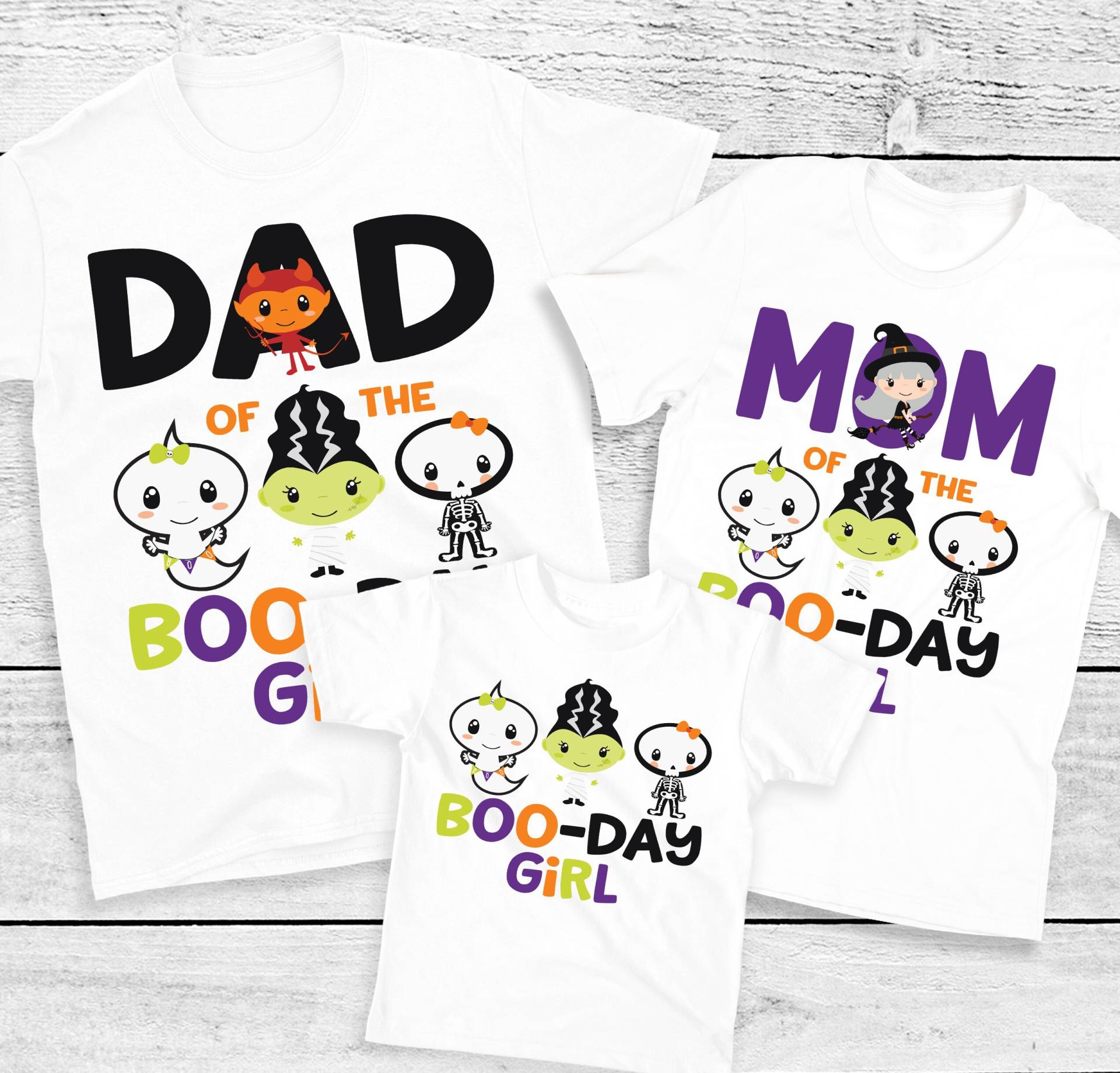 Halloween Geburtstag Passende Familien Shirts - Boo-Day Mädchen, Mama Papa Bruder Nana, Gruseliger, Des Geburtstagskindes, Geburtstagskind von noellebydesign