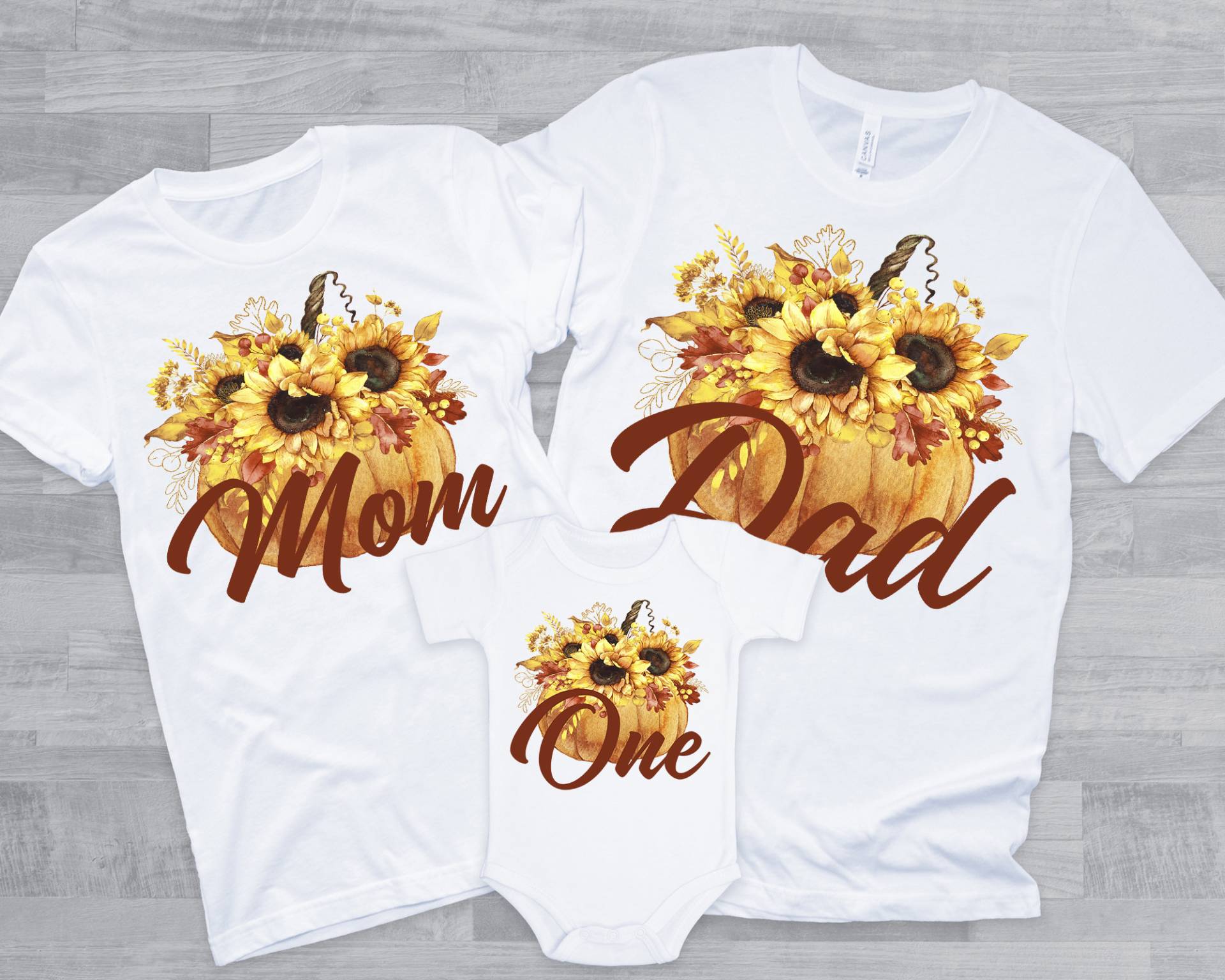 Sonnenblume Kürbis Geburtstag Mit Passenden Familien Shirts - Herbst Geburtstagskind, Party, Mädchen Am Ersten Geburtstag, Mama Papa Tante, Zweiter von noellebydesign