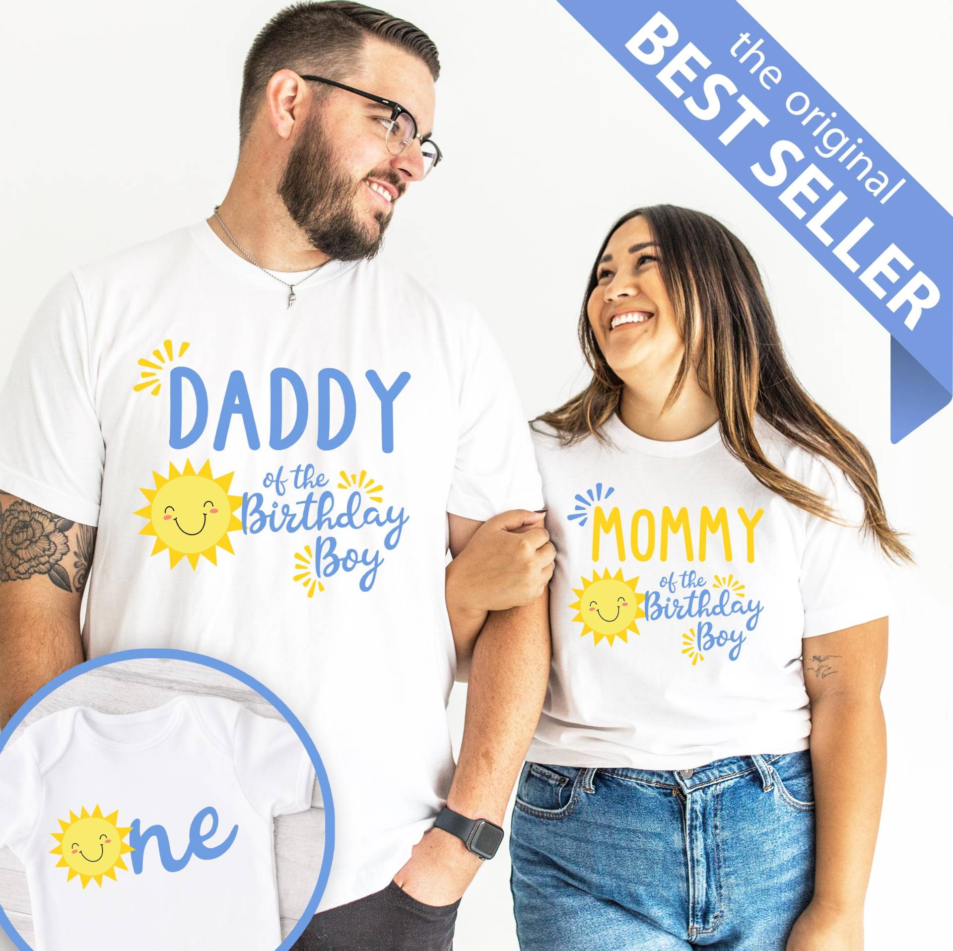 Sonnenschein 1.geburtstag Familien T-Shirt - Blau Gelb Geburtstag, Mama Papa Oma Bruder Schwester Tante, Du Bist Mein Meine Einzige Sonne Sonnenschein 1.geburtstag Familien T-Shirt - Blau Gelb Geburtstag, Mama Papa Oma Bruder Schwester Tante, Du Bist Mein Meine Einzige Sonne von noellebydesign