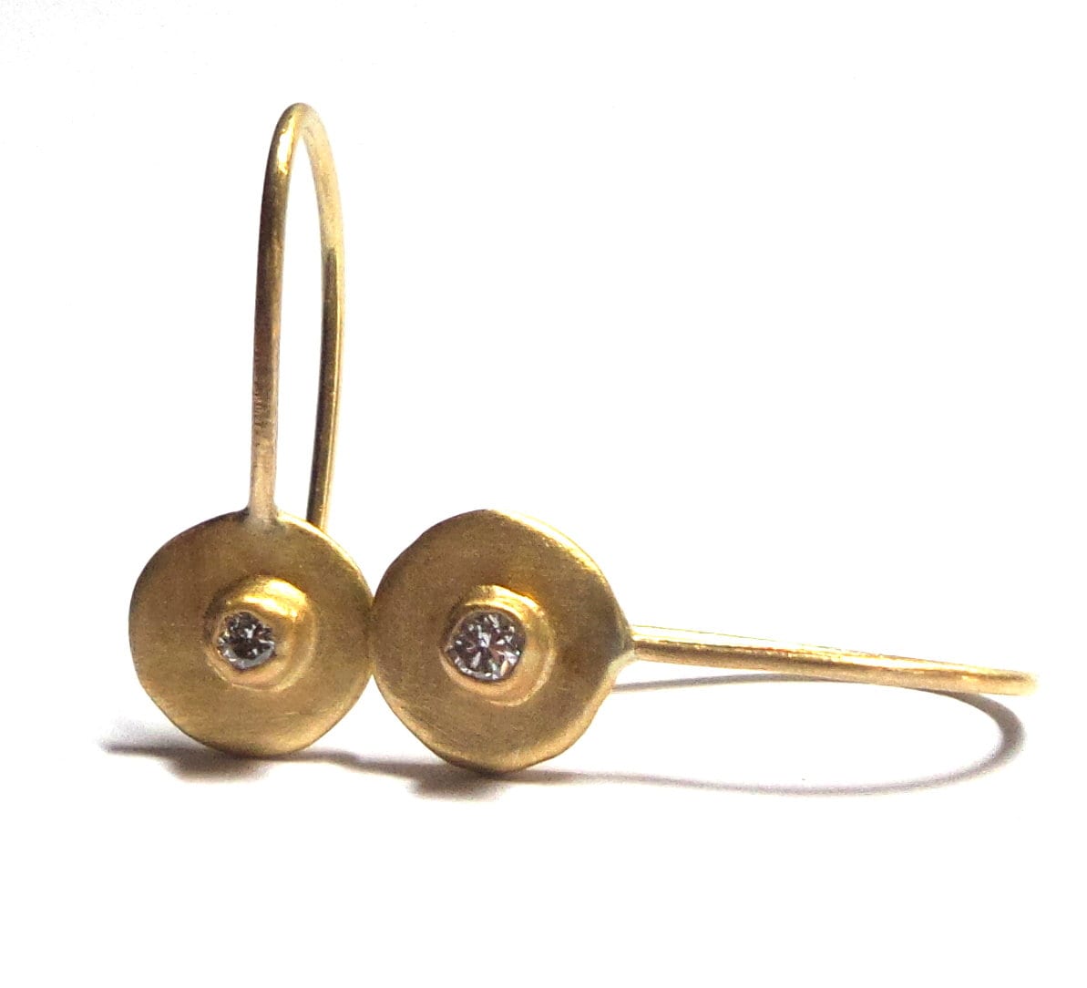 Gold Ohrringe - Ohrhänger 24K Diamanten Gold Baumeln Feingold Kostenloser Versand von nogaseeds