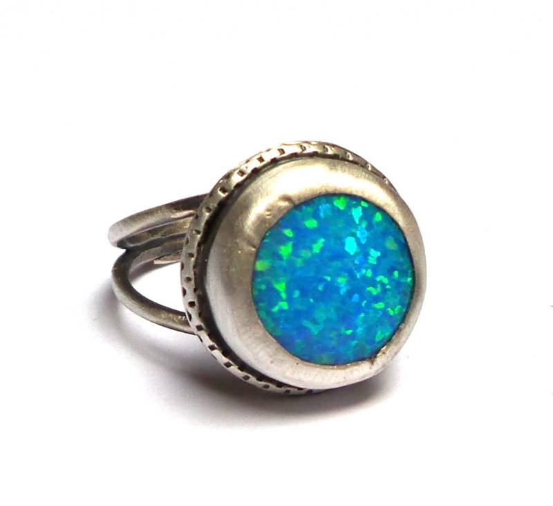 Opal Ring - Silberring Sterling Silber Ringe Einzelstücke Versandkostenfrei von nogaseeds