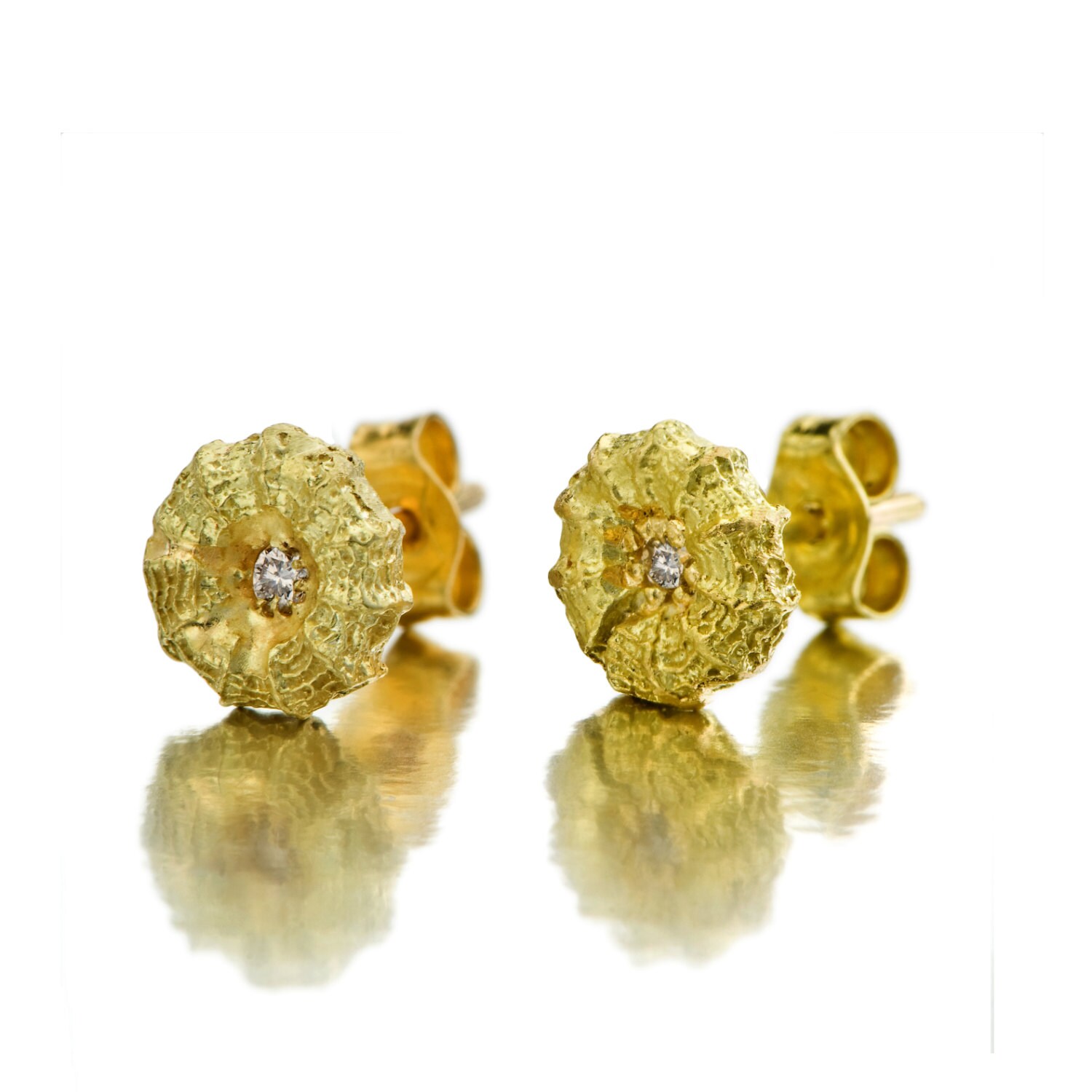 Seeds Ohrringe - Gold 18K Solid Diamanten Kollektion Kostenloser Versand von nogaseeds