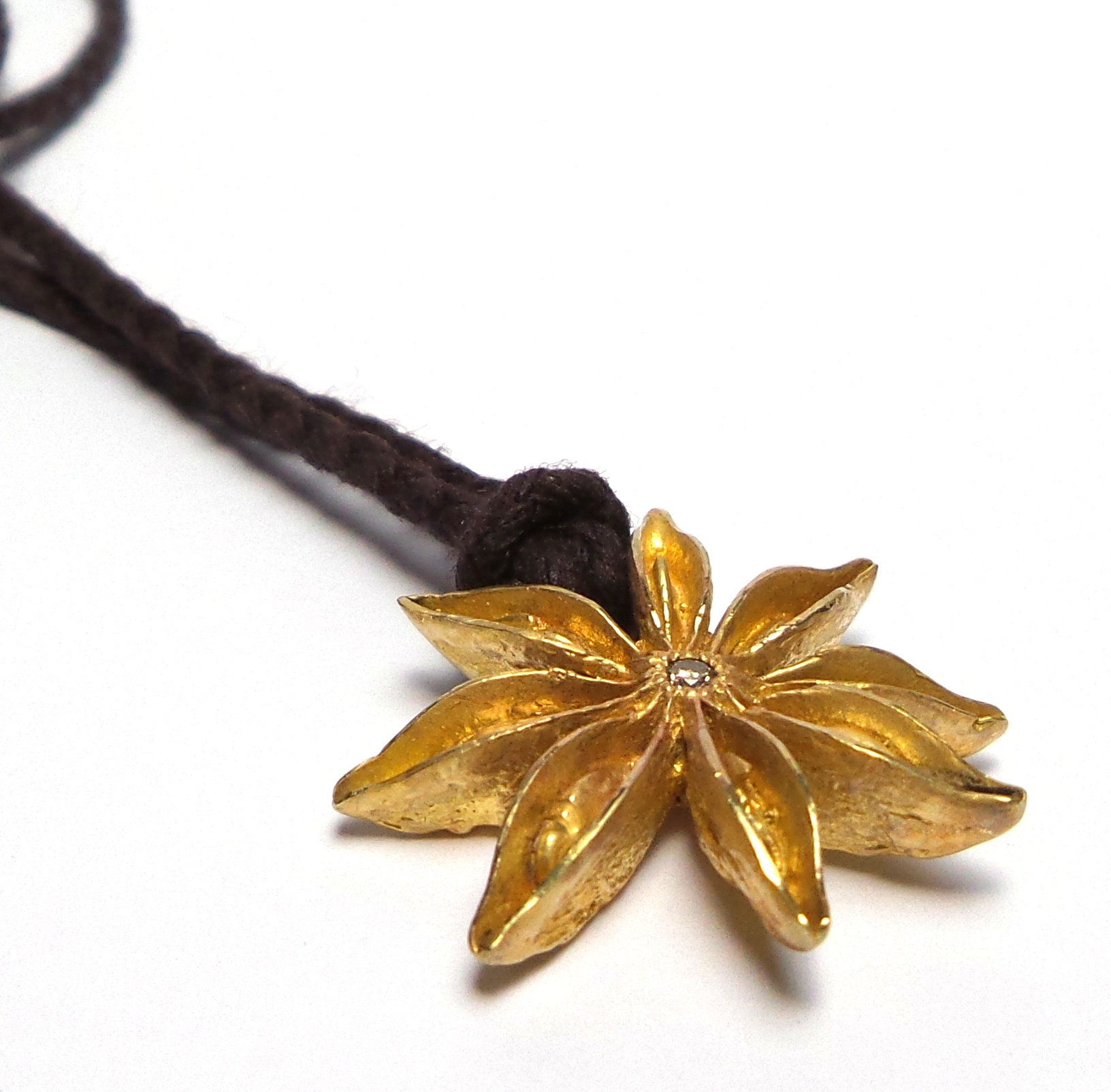sternanis Halskette - 14K Anhänger Gold Kette Diamant Kostenloser Versand sternanis Halskette - 14K Anhänger Gold Kette Diamant Kostenloser Versand von nogaseeds