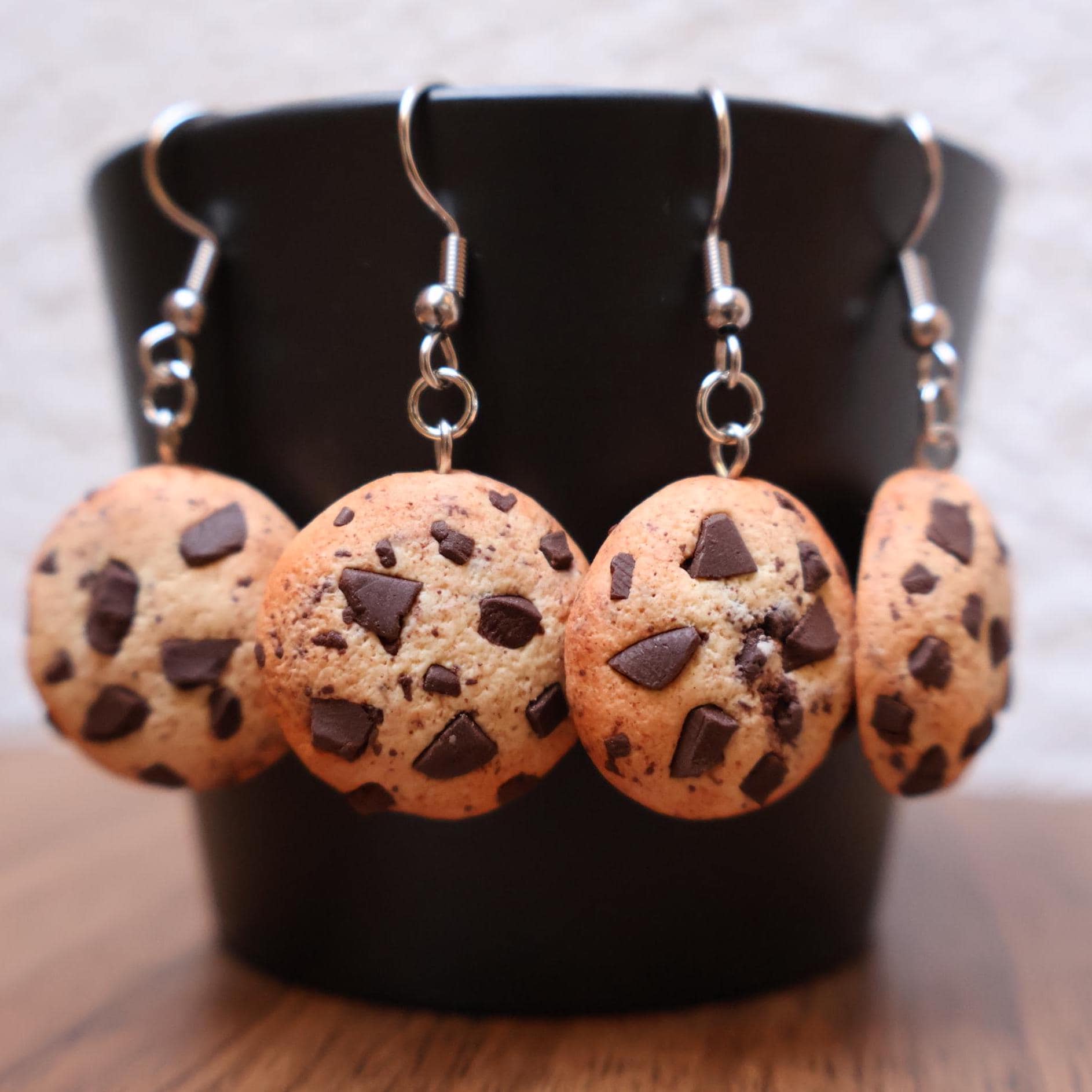 Schokoladenkeks Ohrringe, Realistisch Aussehende Lebensmittel Süßes Mädchen Accessoire, Seltsames Lustiges Party Anhänger, Süßer Zahn Geschenk Schokoladenkeks Ohrringe, Realistisch Aussehende Lebensmittel Süßes Mädchen Accessoire, Seltsames Lustiges Party Anhänger, Süßer Zahn Geschenk von noimion