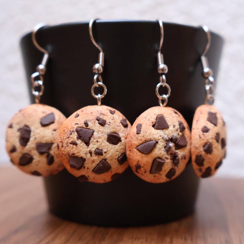 Schokoladenkeks Ohrringe, Realistisch Aussehende Lebensmittel Süßes Mädchen Accessoire, Seltsames Lustiges Party Anhänger, Süßer Zahn Geschenk Schokoladenkeks Ohrringe, Realistisch Aussehende Lebensmittel Süßes Mädchen Accessoire, Seltsames Lustiges Party Anhänger, Süßer Zahn Geschenk von noimion