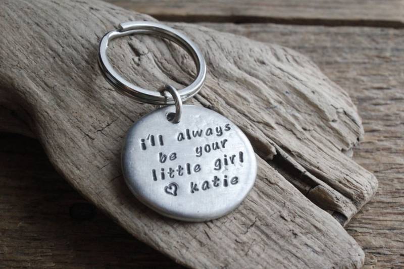 Personalisierter Schlüsselanhänger, Vater Der Braut, Geschenk Für Papa, Von Tochter, Rustikaler Schlüsselbund, Hochzeitsgeschenk von noisycricket