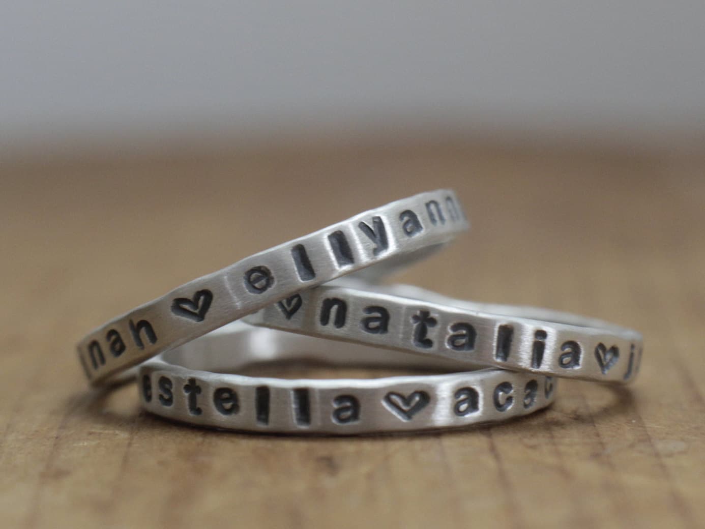 Ring Personalisiert, Stapelring, Ringset, Stapelbar, Ringset von noisycricket