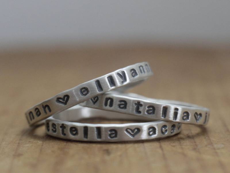 Ring Personalisiert, Stapelring, Ringset, Stapelbar, Ringset von noisycricket