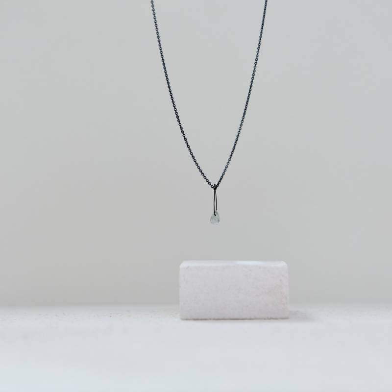 Halskette Aus Geschwärztem Silber Mit Turmalin von noldavrielink