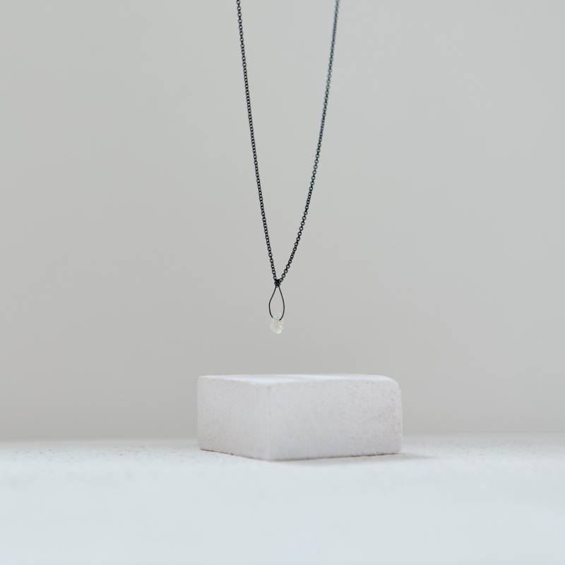 Halskette Aus Geschwärztem Silber Mit Turmalin von noldavrielink