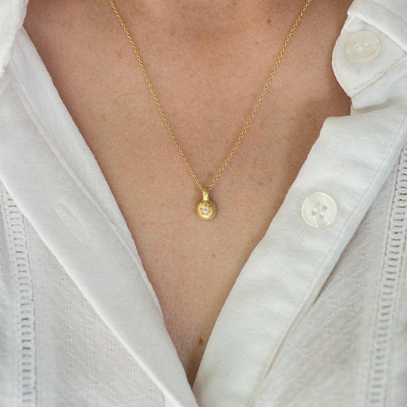 Dünne Kette Für Frauen, 14K Massivgold Rolo Kette, Einfache Goldkette, 14K Goldkette 1, 2 Mm, 16, 5 "17, 7 "19, 6" , Gelbgold von nomikaufmanjewelry