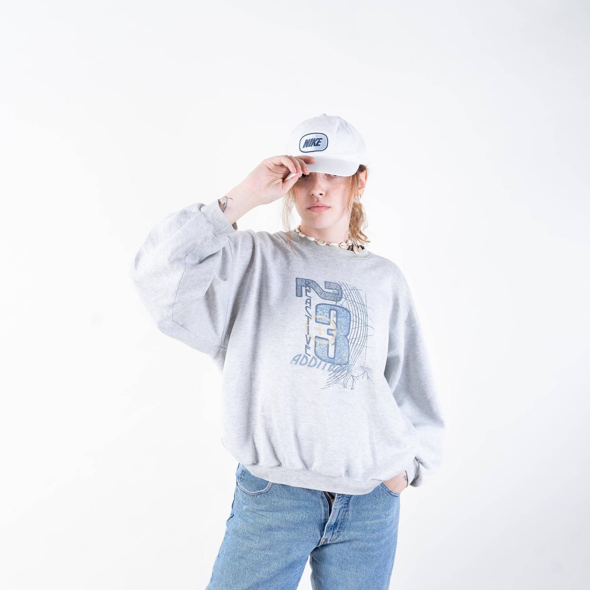 80S Vintage Cotton Colleague Grey 90S Size L von nonaClothingVintage