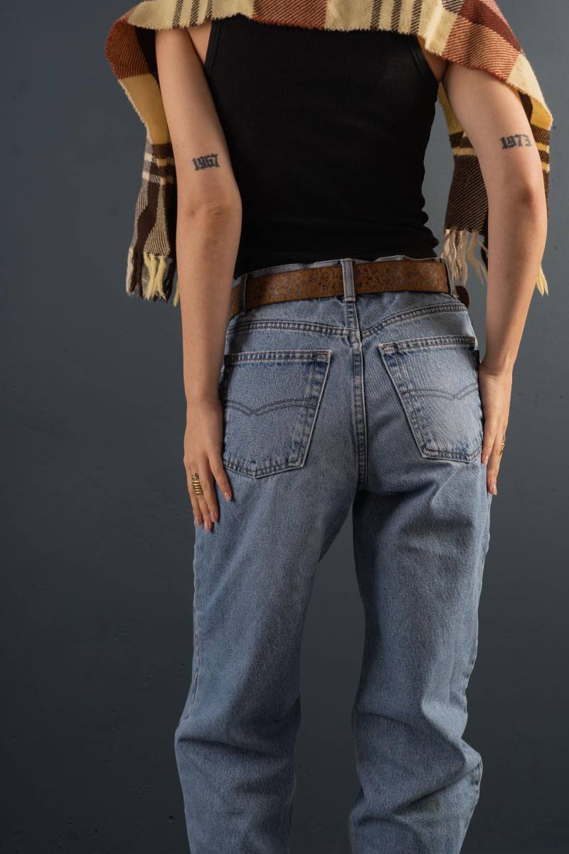 80S Vintage Denim Pants Jeans Trousers Size M Retro Regular Fit Gender Neutral von nonaClothingVintage