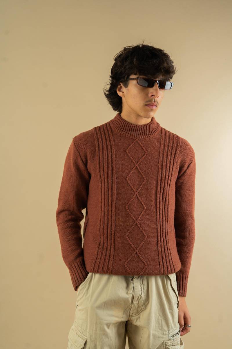 80S Vintage Retro Jumper | Cozy Knit Sweater Nostalgic Brown Pullover Classic 1980S Fashion Unique Style Unisex Gift von nonaClothingVintage