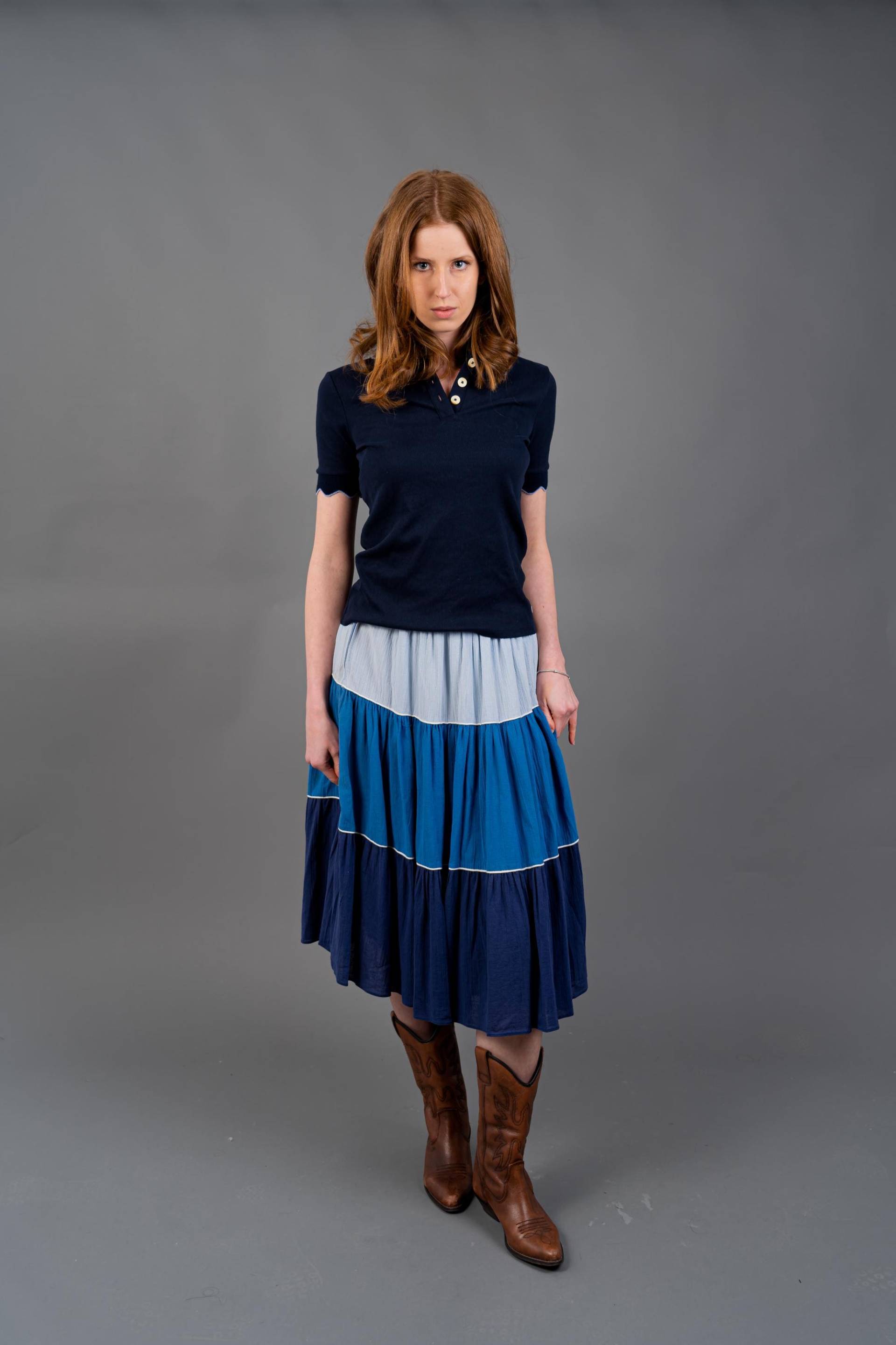 90S Vintage Maxi Skirt in Earth Tones - Whimsy Witchcore Fairy Core Style | Cottagecore Aesthetic Size S/M Boho Festival Essential von nonaClothingVintage